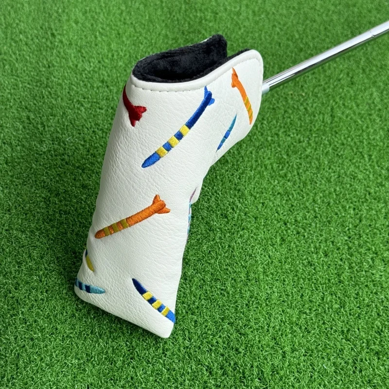 Golf Putter Cover Head Cover Tee Pattern Golf Driver Cover Blade Putter Head covers Hybrid UT Club Cover Set Golf Accessories
