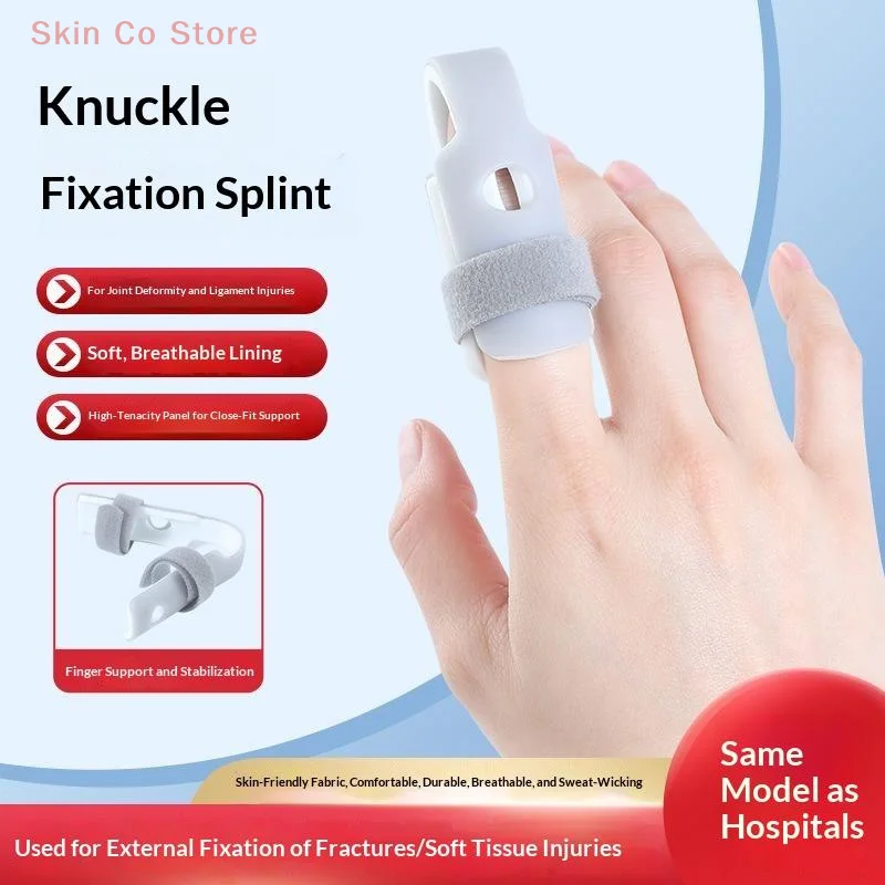 [CO]One Piece Finger Fixed Splint Fixed Support Device,Five Finger Fixed Splint Trainer,Finger Rest Plate Finger Sleeve[CO]