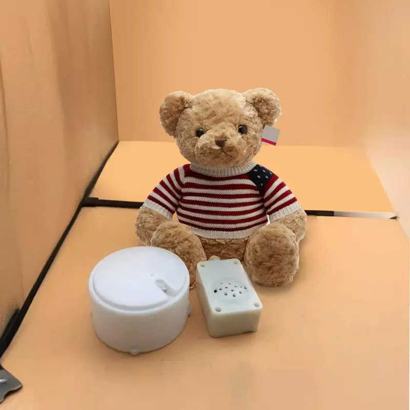 

4-режимная коробка с сердцебиением, успокаивающая игрушка для объятий, светящаяся имитация сердцебиения, плюшевая кукла, оборудование для сна