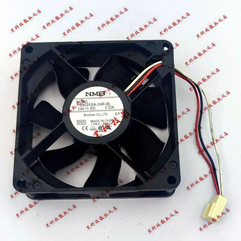 New NMB Fan 08025SA-24R-BL for 8025 8cm 24V 0.22A 3-Wire Alarm Cooling Fan