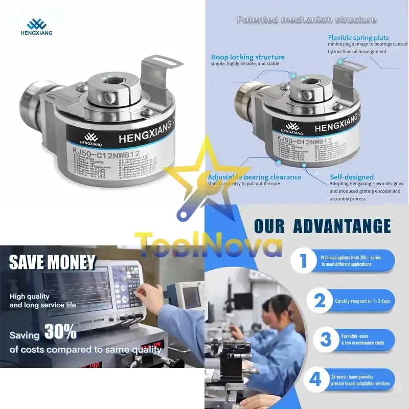 2026Hotsale* Parallel Gray Encoder KJ50-TE10NWB12HD Compatible BFF 0G.24N1024-L2-9 Model NPN Interface