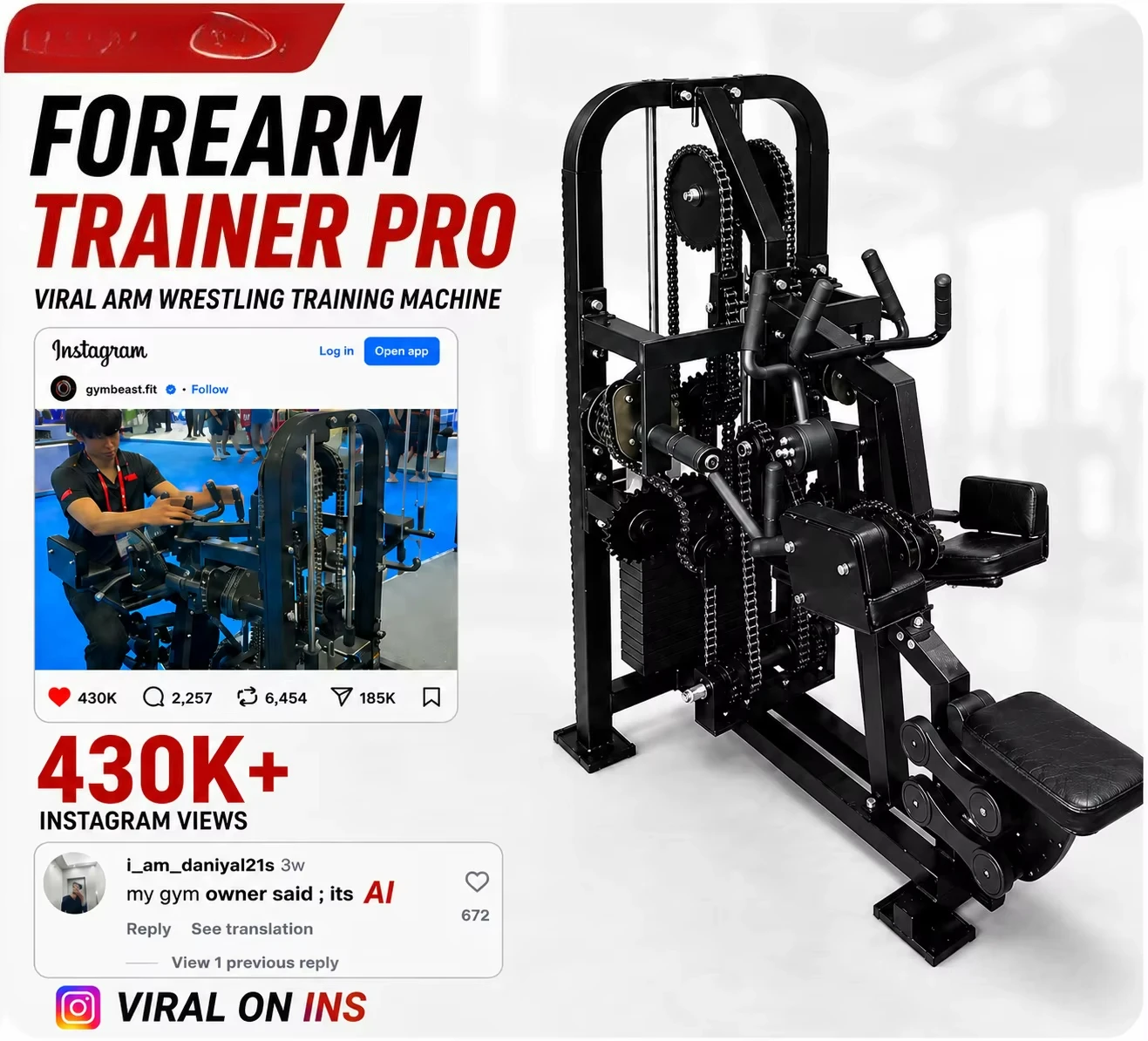 Commercial Gym Forearm Trainer Arm Wrestling Machine Adjustable Grip Strength Training Equipment