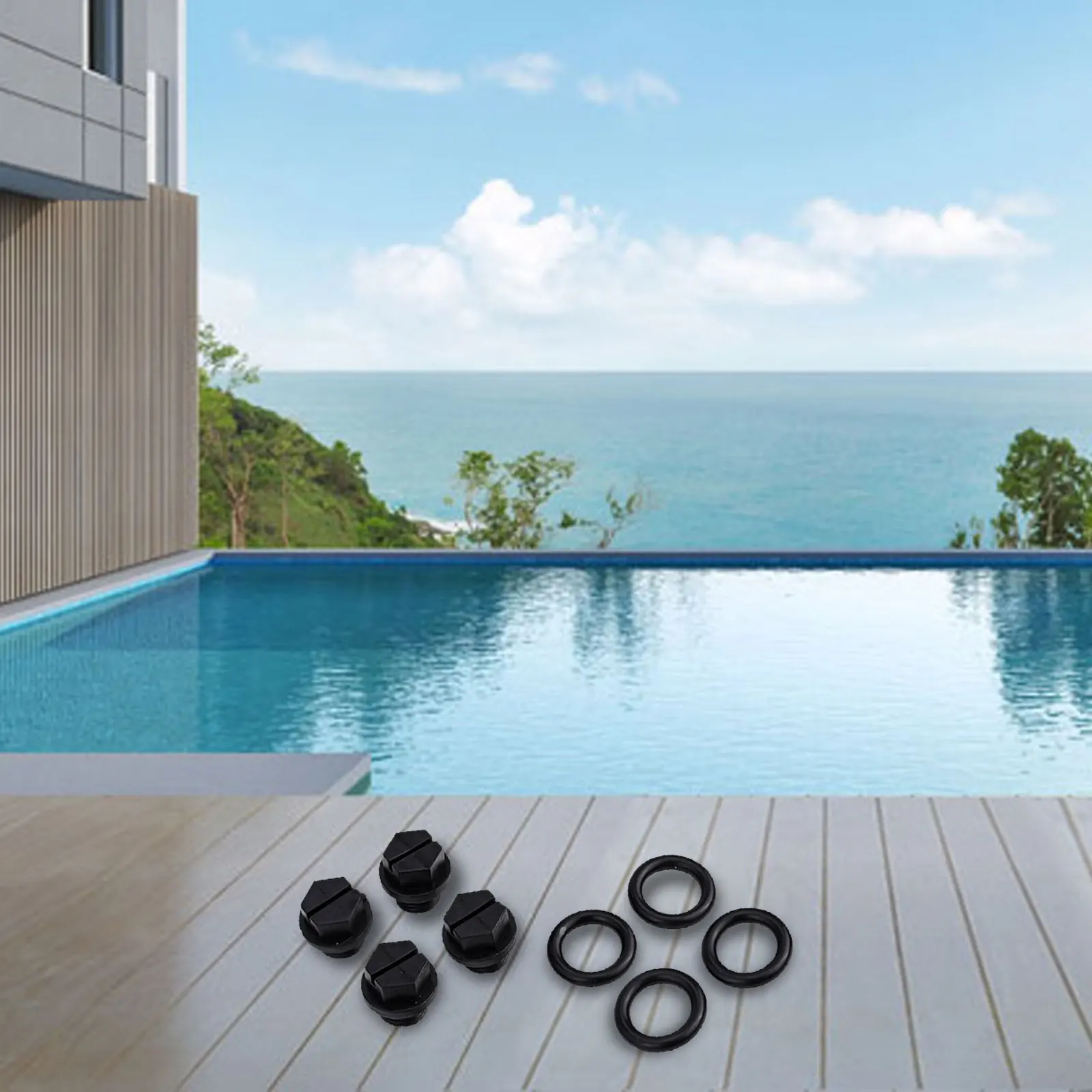 4 Piece SPX1700FG Drain with Gasket for Hayward SP1800X SP1750 SP1775 for Pool Equipment and for Home Spa Installations