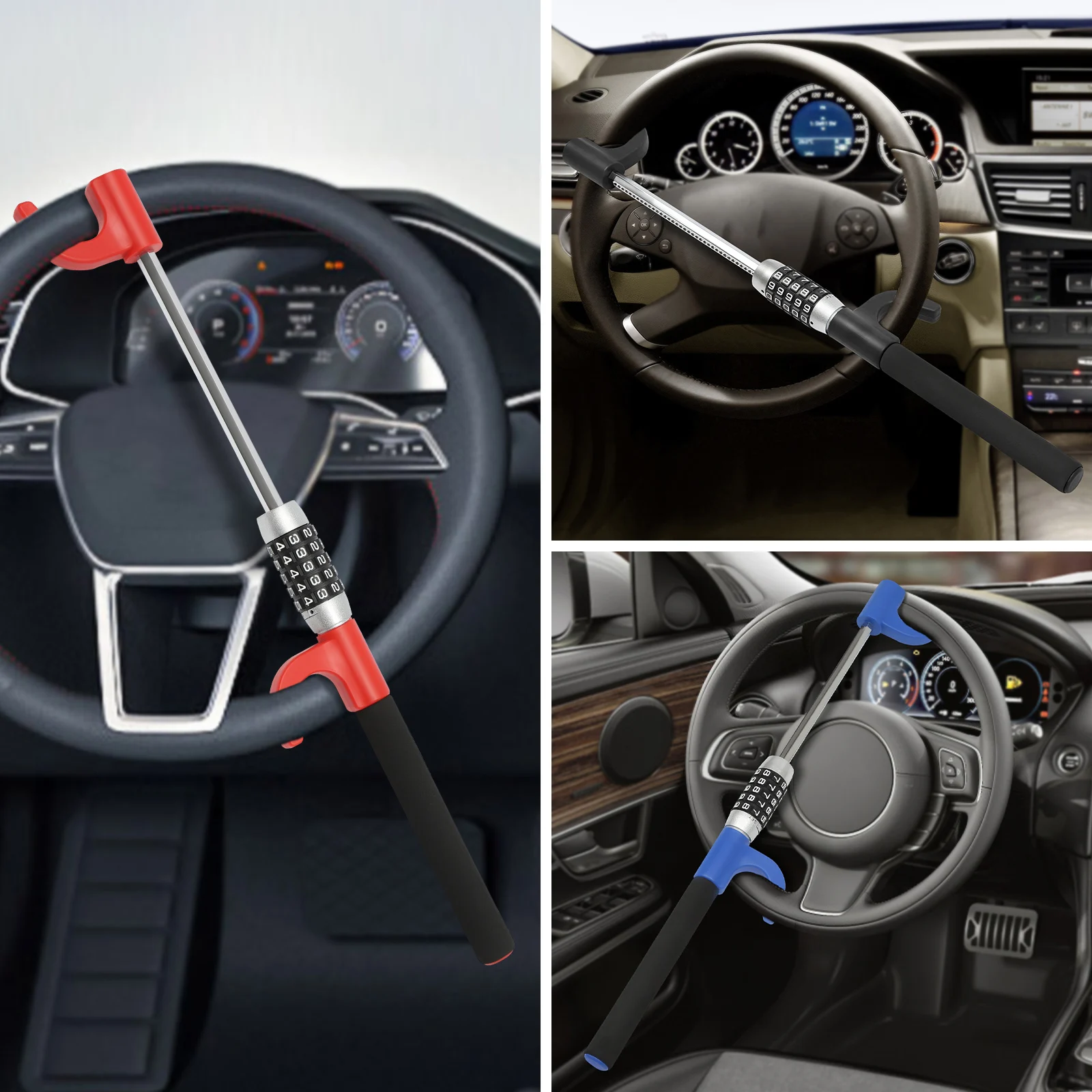 Car Steering Wheel Lock Anti-theft Combination Combination Lock Universal