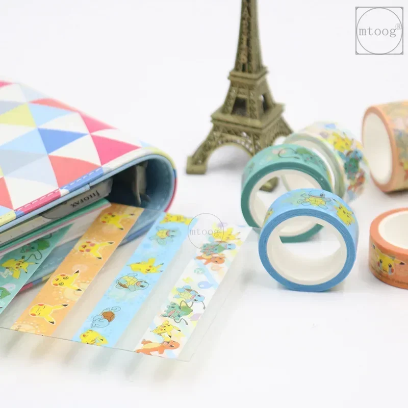 5M Washi Tape DIY Hand Tear Decorative MT Paper Tape, Pokemon Pikachu Tape