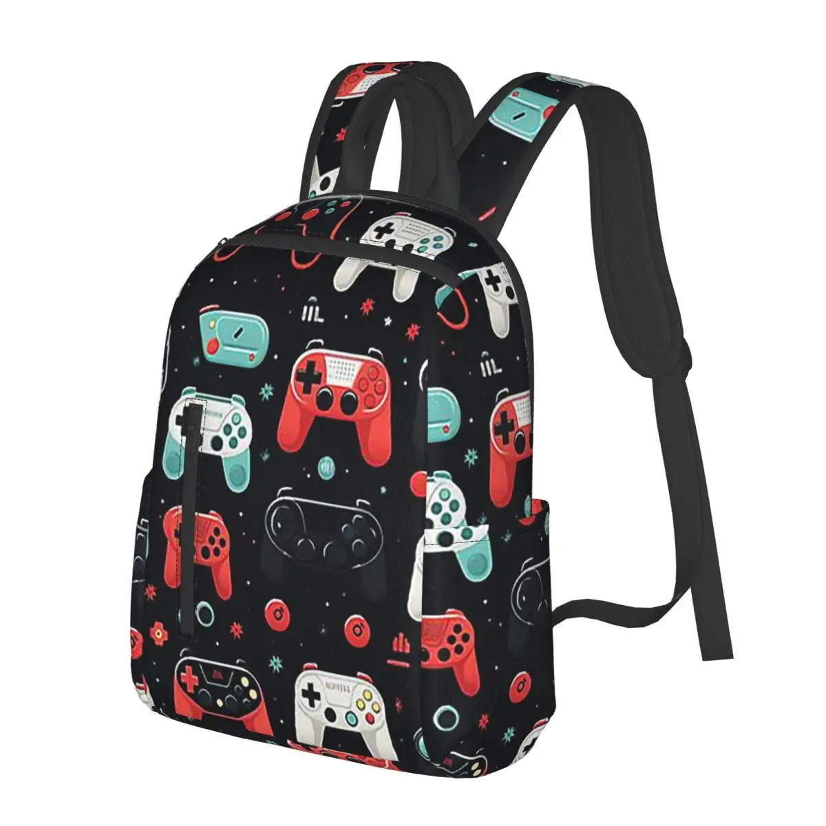 

Gaming Pattern - Game Controllers Student Backpack School Bag Hiking Travel Daypack for Men Women Bookbag Shoulder Bags