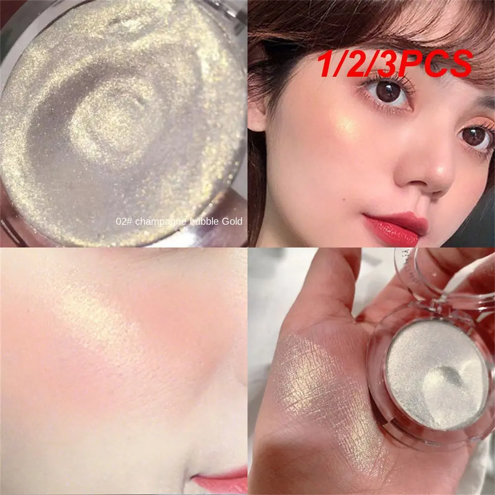 

1/2/3PCS Illuminator Brighten Face High Gloss Powder Face Makeup Highlighter Palette Mashed Potatoes Texture 3 Color