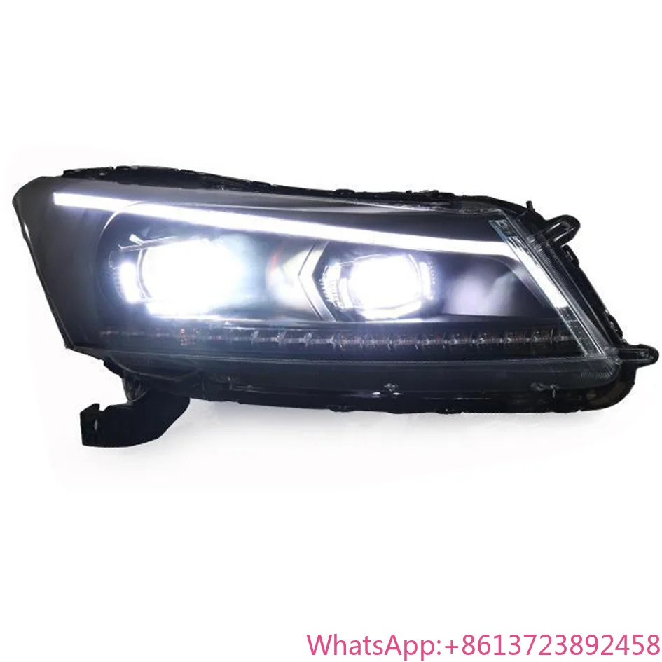 Hot-selling Factory Manufacture Modified Headlamp LHD/RHD with Devil Eyes for Accord 8th Generation 2008-2013 Headlights