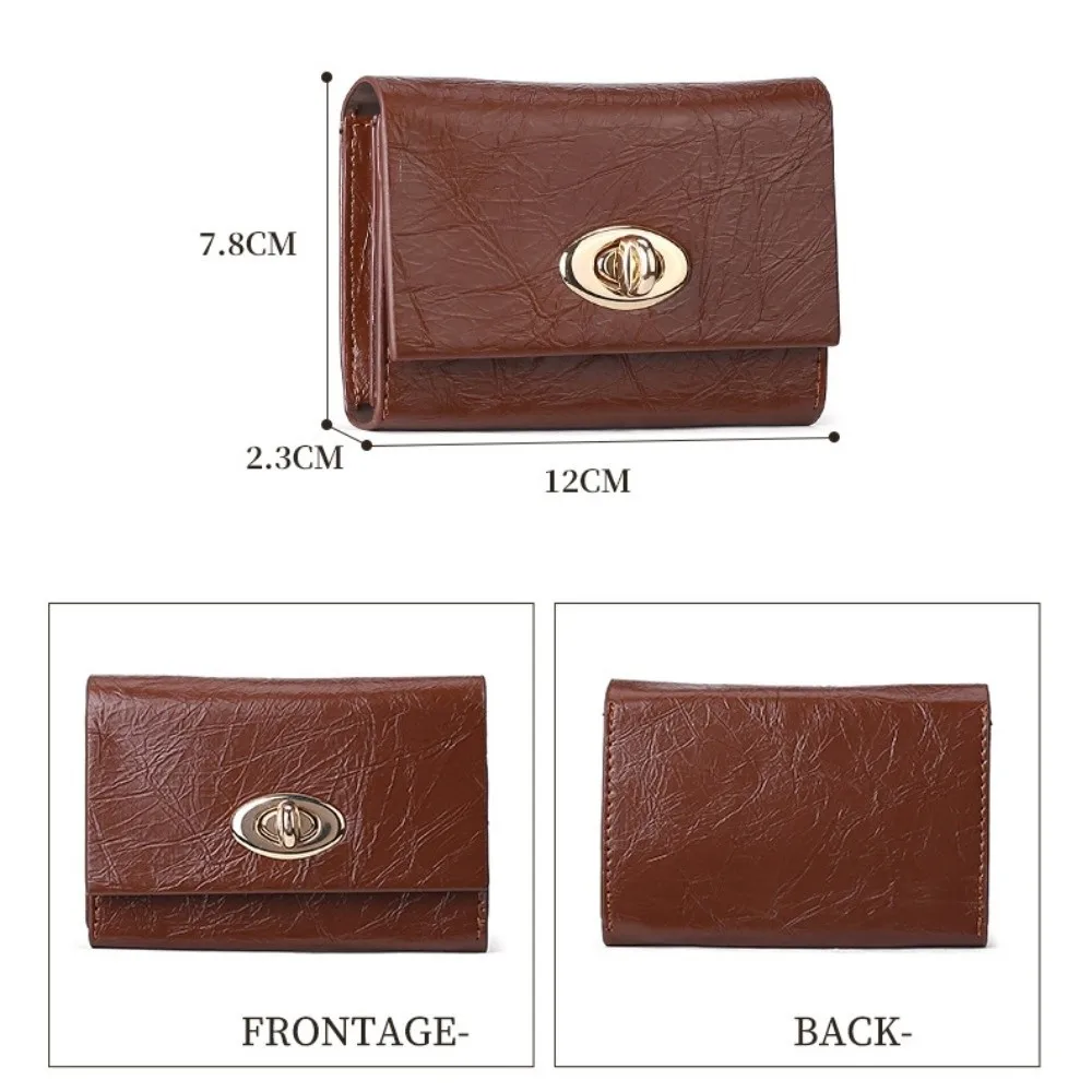 Fashion Short Women Wallet Solid Color Waterproof Coin Purse PU Leather Multi Layer Credit Card Holder Gifts