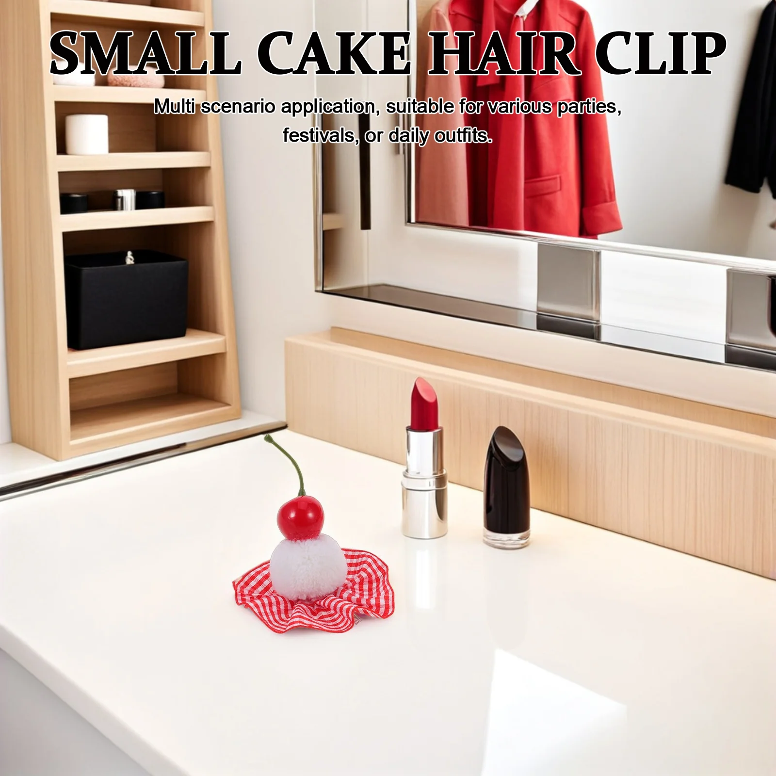 

4Pcs Birthday Hair Clips Cherry Strawberry Plaid Fruit Hair Barrettes Alligator Clips Party Ponytail Accessories Women Teen