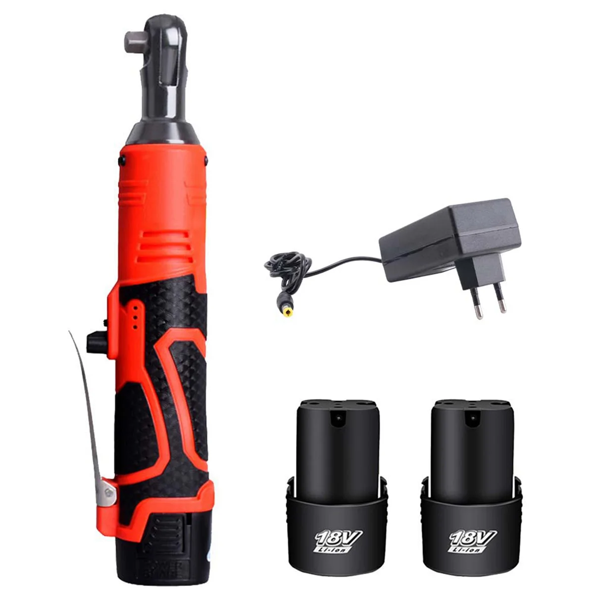 18V Cordless Electric Wrench Ratchet Wrench Set Angle Drill Screwdriver Auto Repair Tool EU Plug