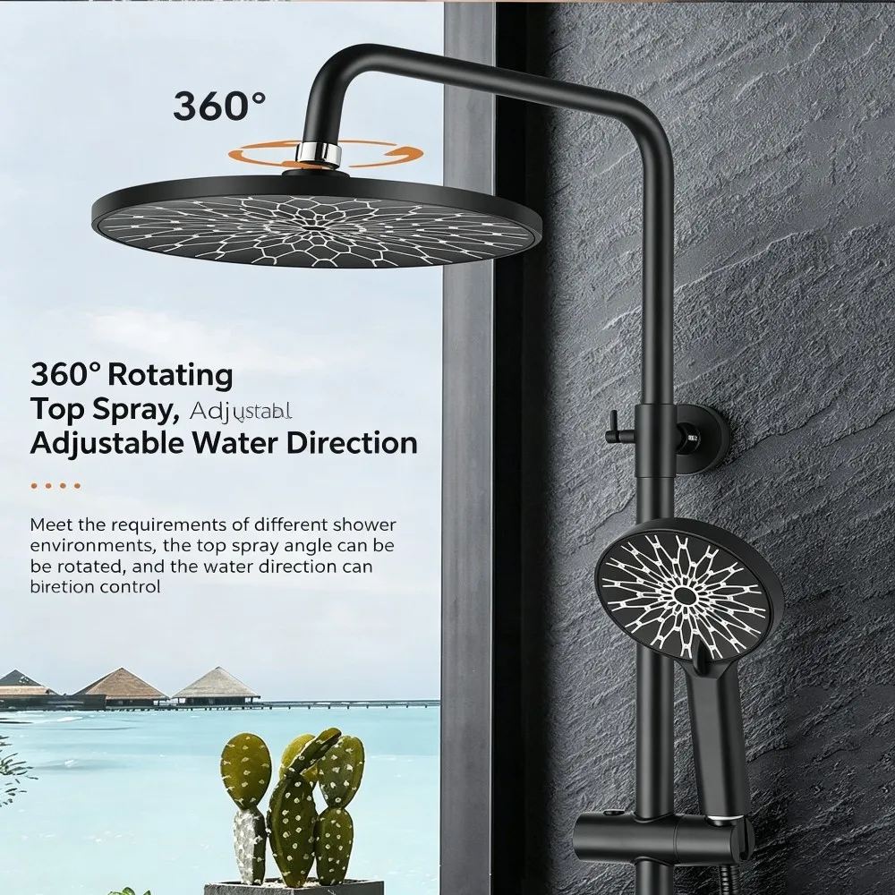 1 pc high-end hotel bathroom with the same shower head, available in both handheld and overhead options, durable, drop resistant