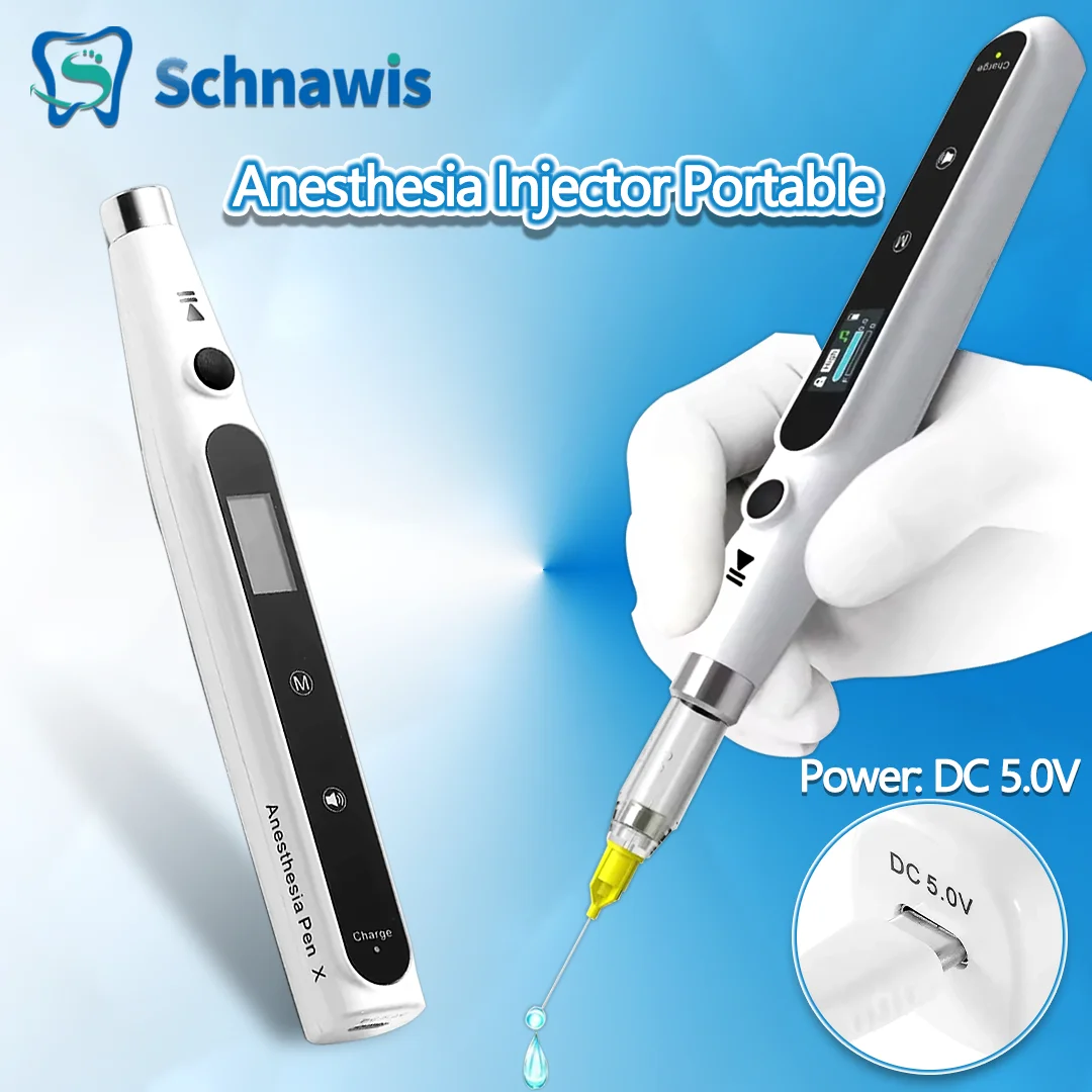 

Dental Oral Anesthesia Injector Portable Painless Wireless Local Anesthesia with Operable LCD Display Chargeable & Suction Back