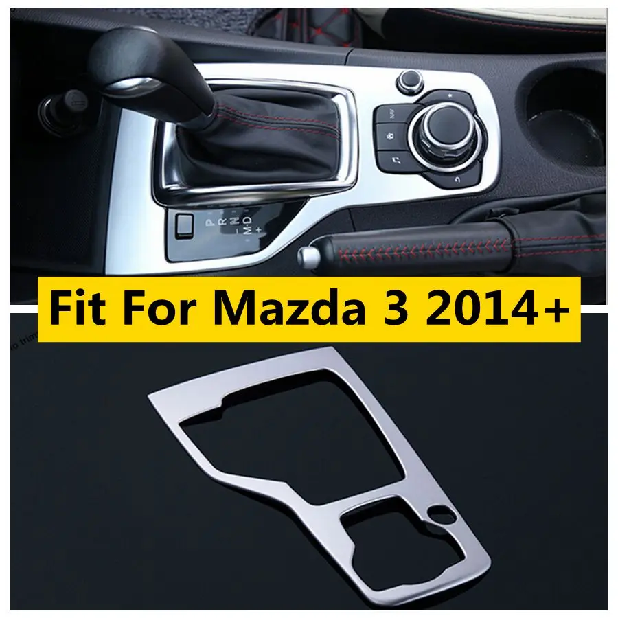 

Transmission Center Control Gear Shift Box Panel Decoration Cover Trim Fit For Mazda 3 2014 - 2016 Interior Accessories