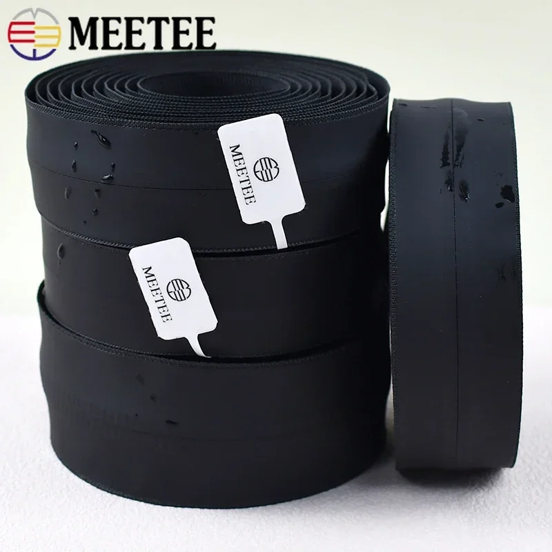 2/5/10M Meetee 3# 5# 8# 10# Waterproof Zippers With Sliders Black Invisible Nylon Zips For Bags Garment DIY Sewing Accessories