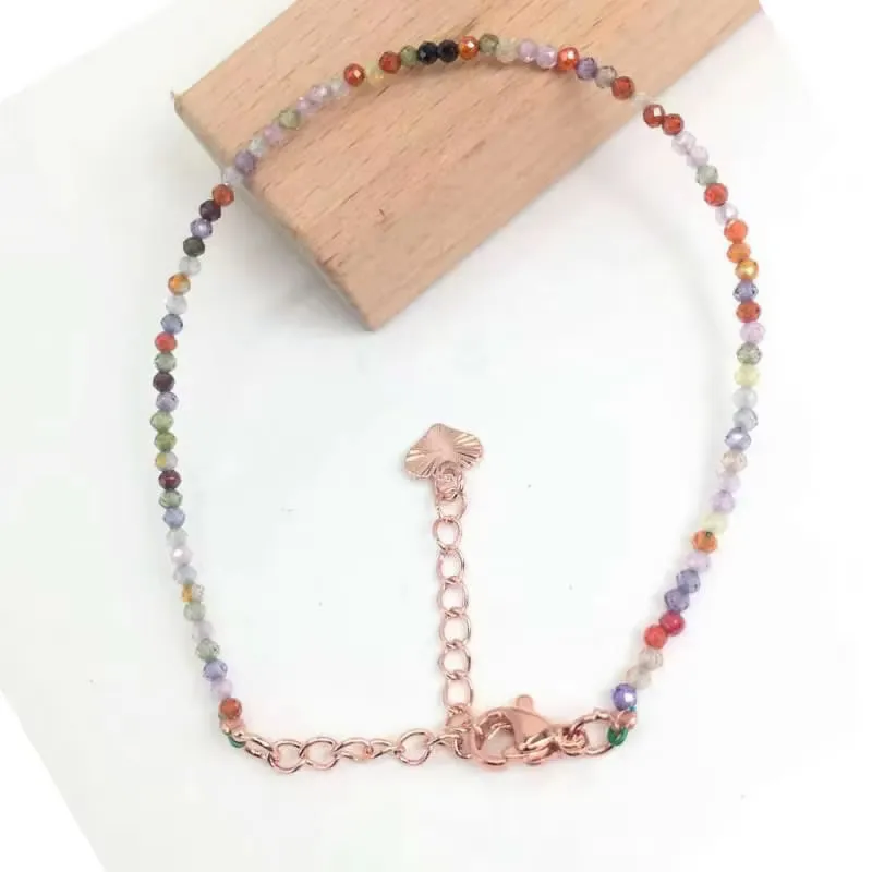 Natural Stone Beads Necklace & Bangle Bracelet Set, Luxury
