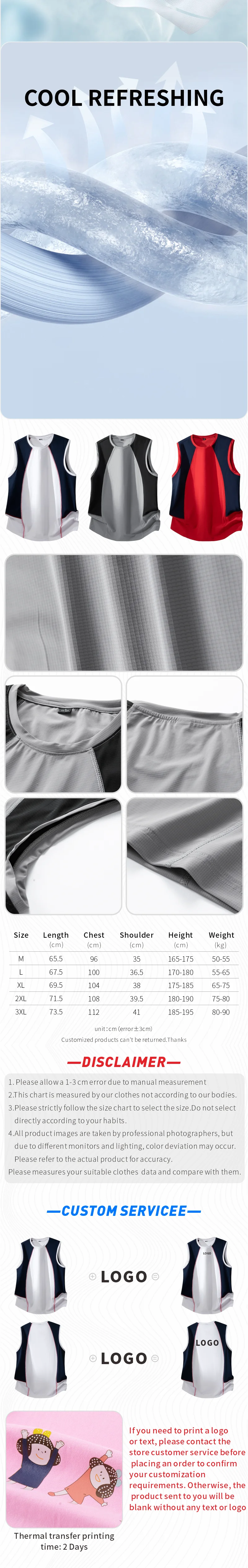 Personalisierte Weste mit kostenlosem Logodruck, Tanktops, Fitness-Laufweste, Sport-Singlet, Sommer-Sportshirt ohne Ärmel, schnelltrocknendes T-Shirt – Detail 2