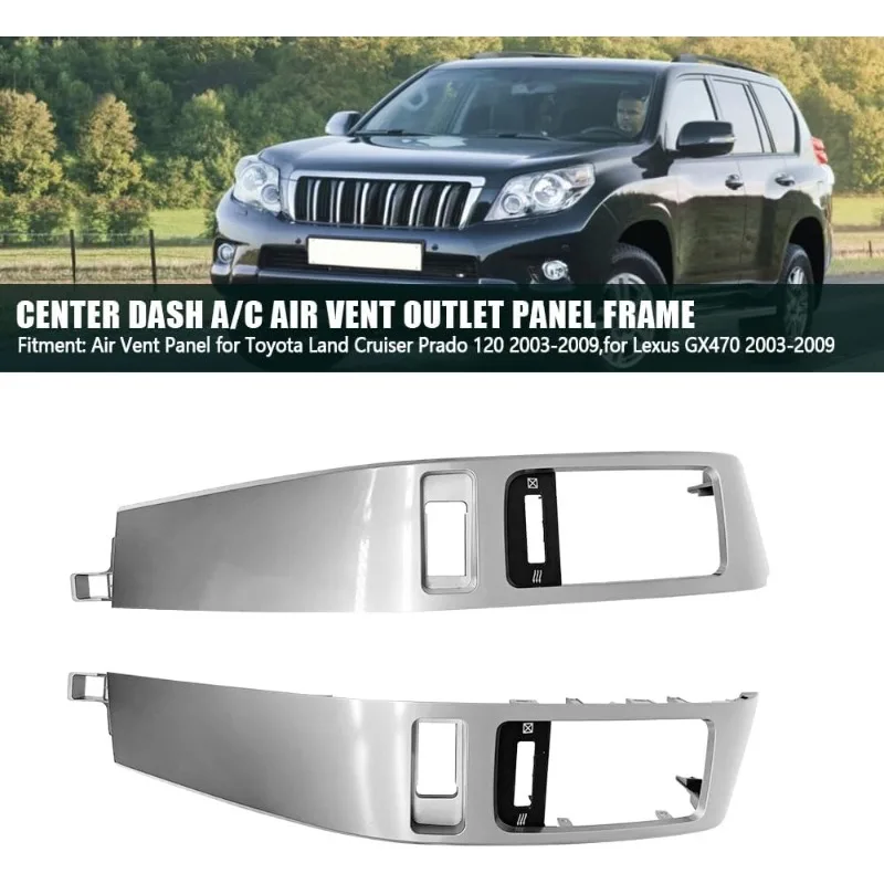 Oem 5547460040, 5547560040 Car Dash Dashboard Air Vent Outlet Sensor Panel Bezel Frame Assembly for Toyota Land Cruiser Prado