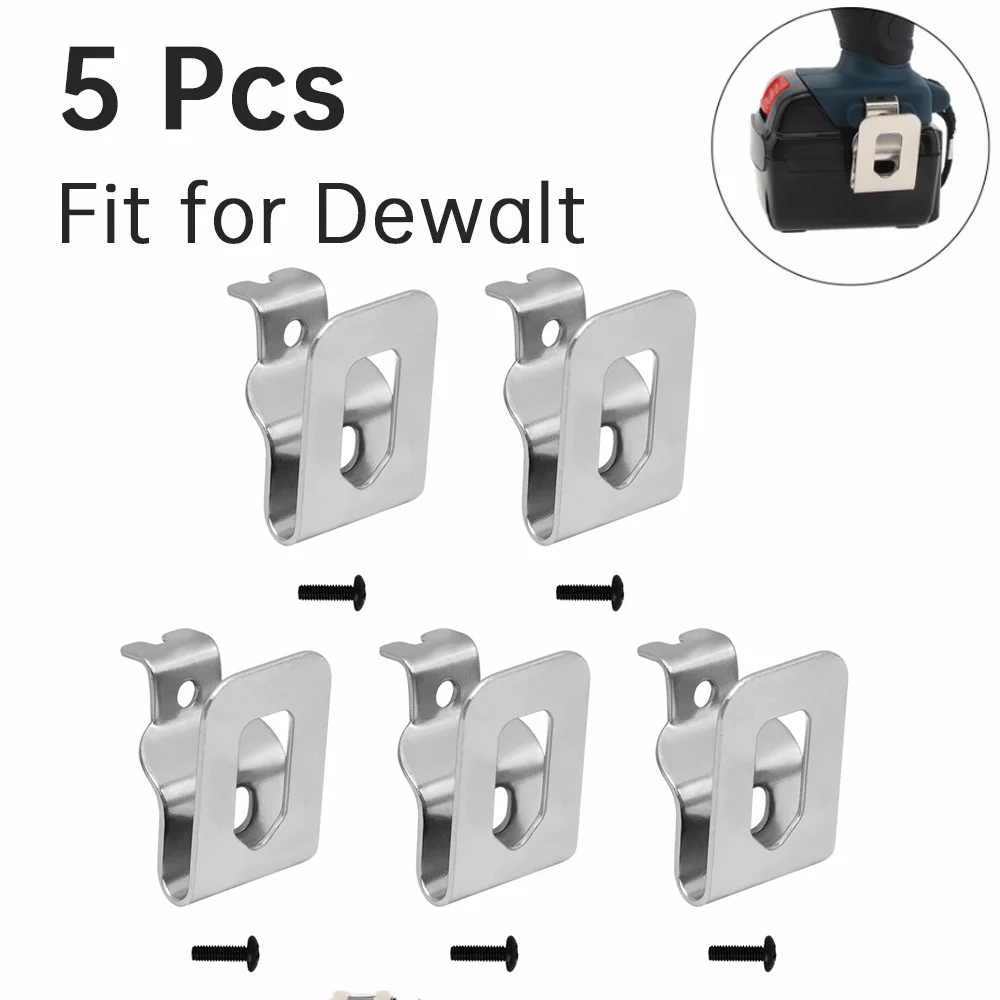 5pcs Resistance Electric Drill Belt Clip Replacement Hooks Tool Holder Fit for Dewalt/Makita Impact Drills Tool Belt Holder Clip