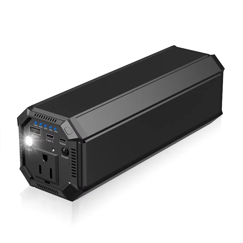 

120W Portable Power Station AC 110V 220V Mini Emergency Backup Power Supply For Camping And Outdoor Travel With LED Light