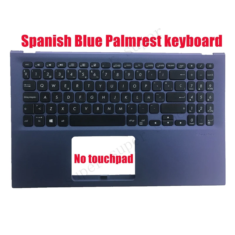 SSS+ Spanish Blue Palmrest keyboard for Asus Asus X512F X512U F512D F512F S512F S512U