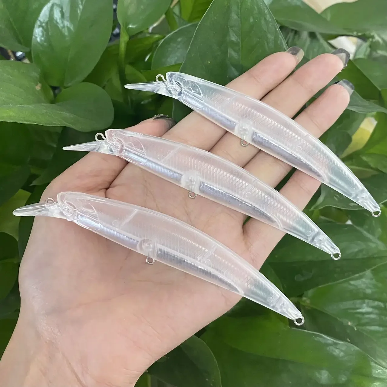 50Pcs 110mm 24.3g Unpainted Minnow Blank Body Sinking Artificial Bait Saltwater Bass Lure Pesca Isca Hard Bait Blank Minnow 9051