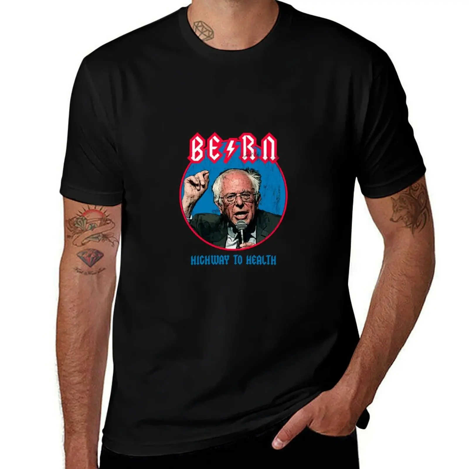 

Highway To Health Bernie Feel The Bern T-Shirt t shirts for man graphic funny cotton t shirt man g man t shirts for men T-shirt