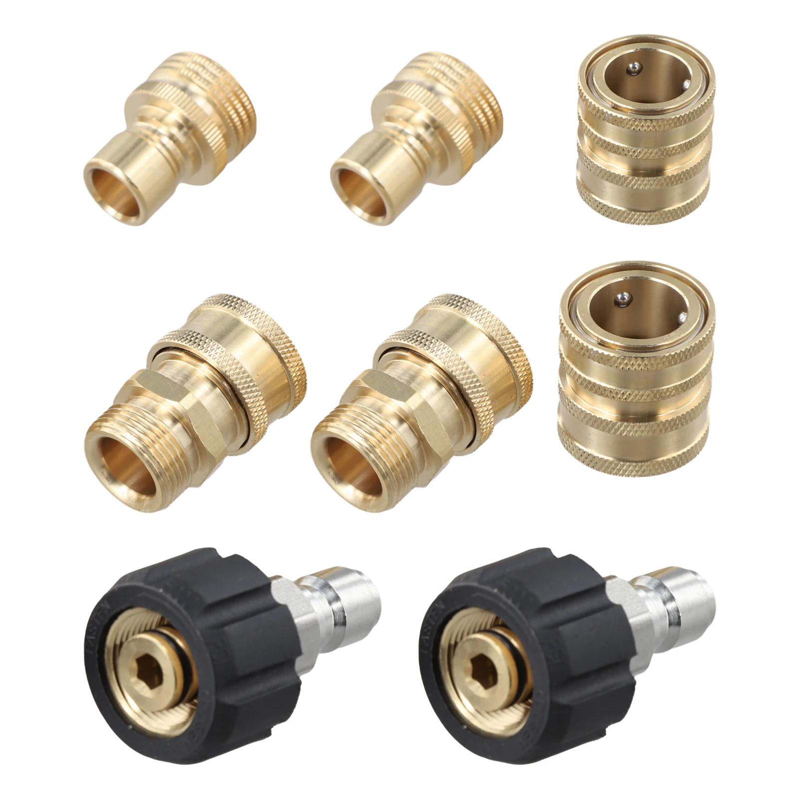 

High Pressure Washer Adapter Set 8PCS Quick Release Couplings for M22 38 IN 34 Inch Streamlined Process for Convenient Cleaning