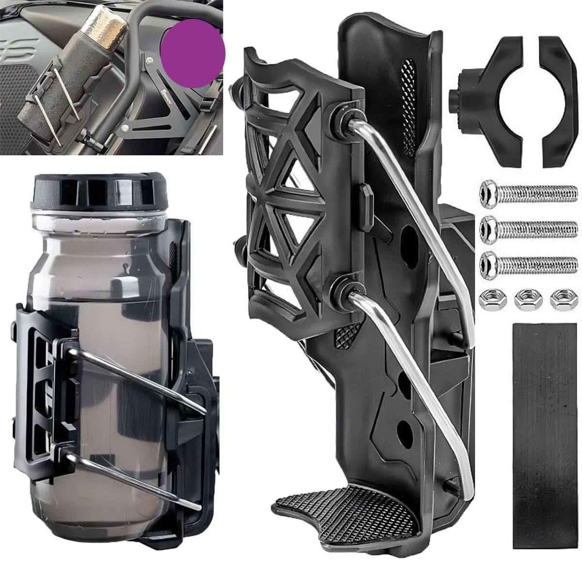 Universal 360° Rotation Bike Cup Holder for MTB Road Cycling Motorcycle Motorbike Most motorcycles can use a cup holder
