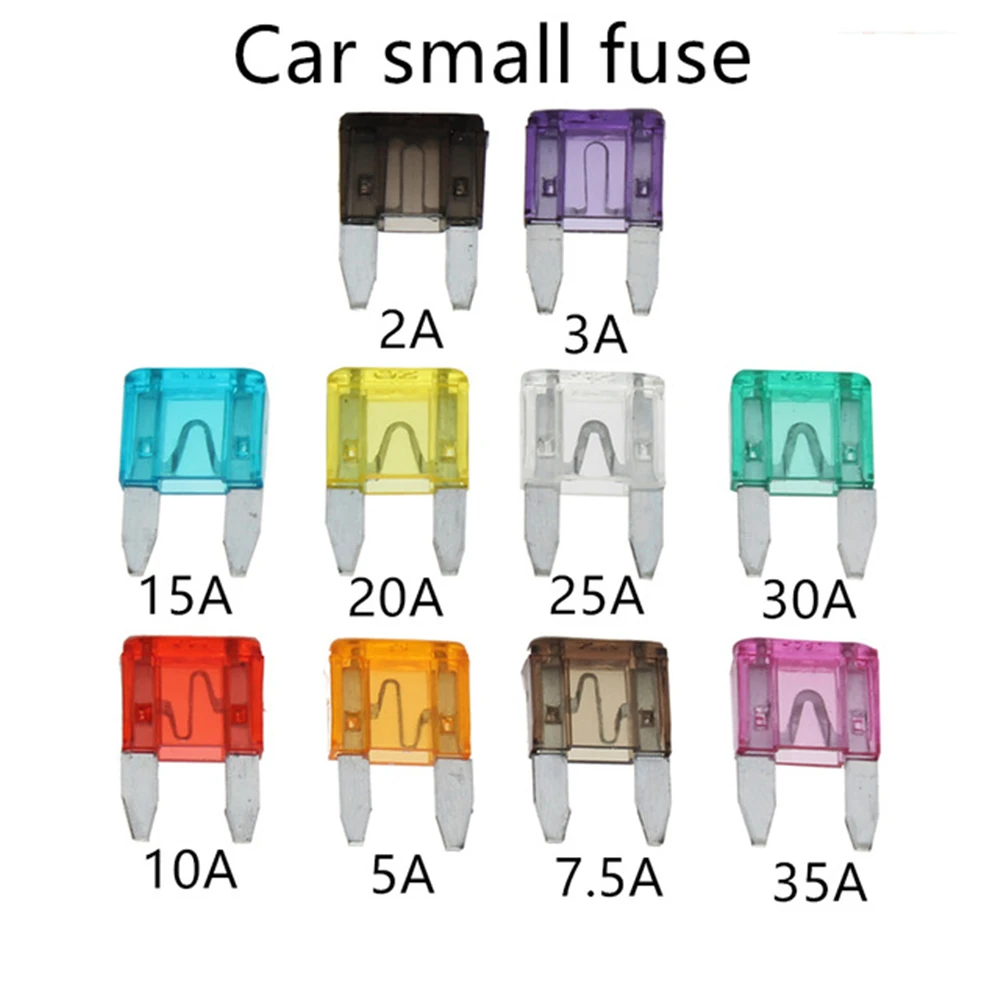 120Pcs Mini Profile Small Size Blade Car Fuse Assortment Set for Auto Car Truck Fusibles 12V 2.5/3/5/7.5/10/15/20/25/30/35A