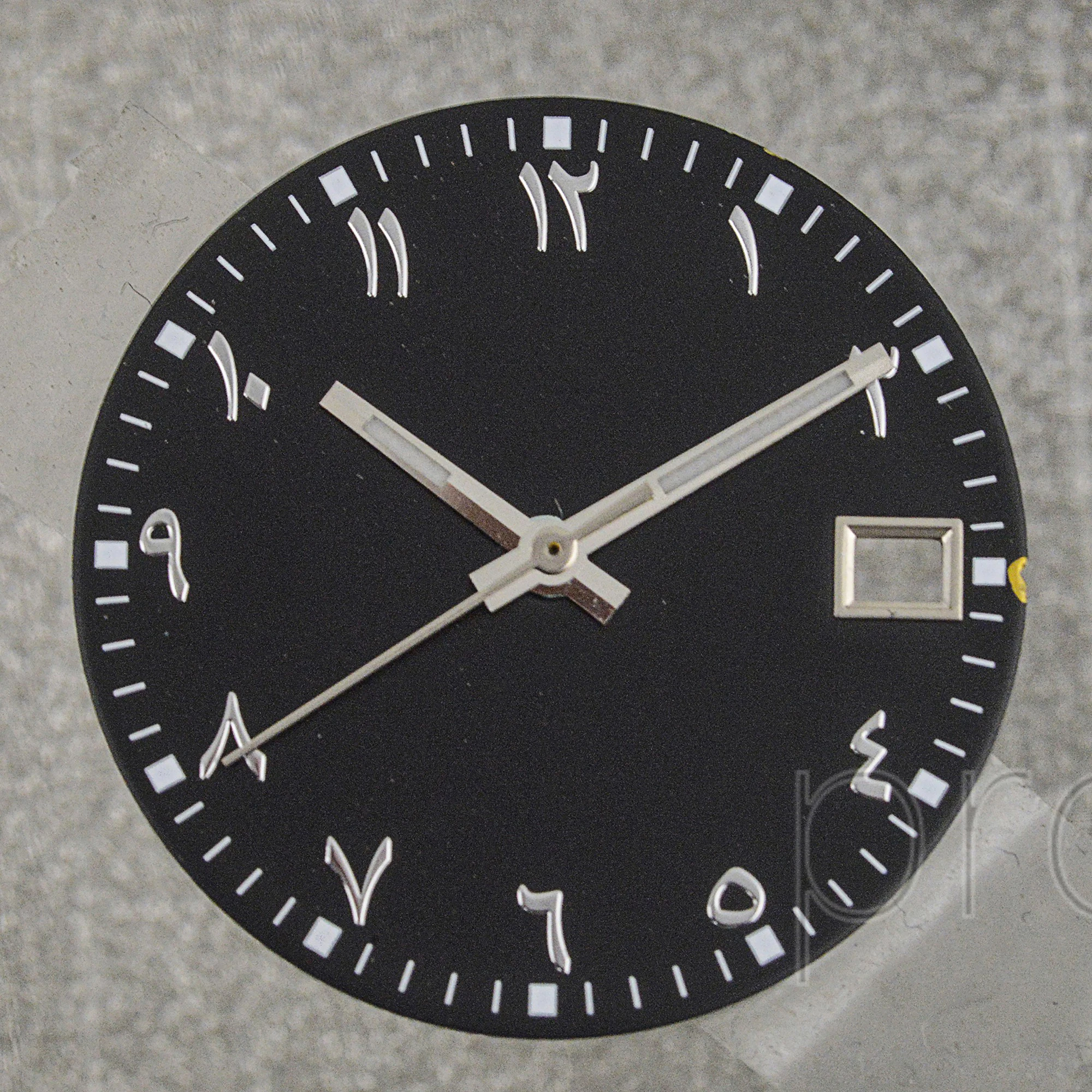 NH35 Dial Hands Datejust 28.5MM Arabic Numerals Watch Faces Green Luminous Pointers for NH36 Movement Mod Parts Replacements