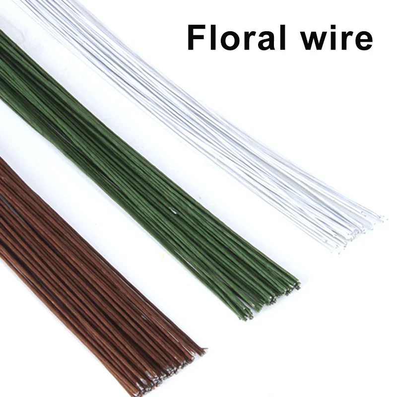 50pcs Simulation Flowers Floral Wire 20 Gauge Crafting Floral Stem for Bouquent Stem Wrapping a Crafts