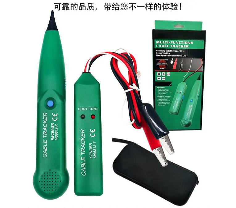 

Cable break short point detector MS6812 Cable Tester Network cable checker Line finder 1.5KHZ 100HZ-300KHZ 9V(6F22)x1 NO.TXF-504