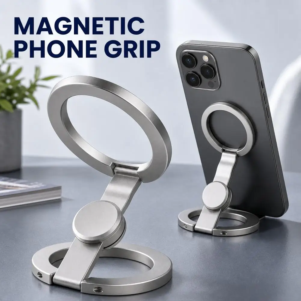 Foldable Foldable Magnetic Phone Ring Holder For MagSafe Double Sided Magnetic Phone Stand Ultra Slim Phone Grip Kickstand For Iphone - Aliexpress Deal