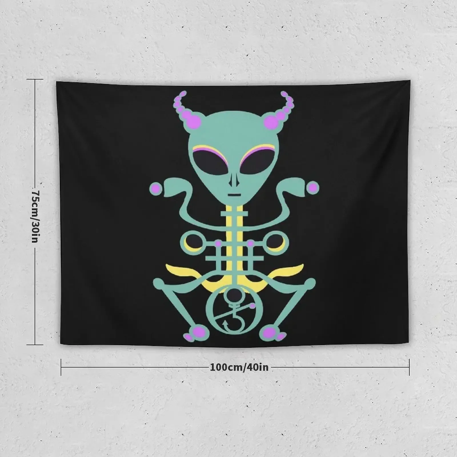 Alien Contact Crop Sigil 333 Tapestry Luxury Living Room Decoration Wall Mural Tapestry