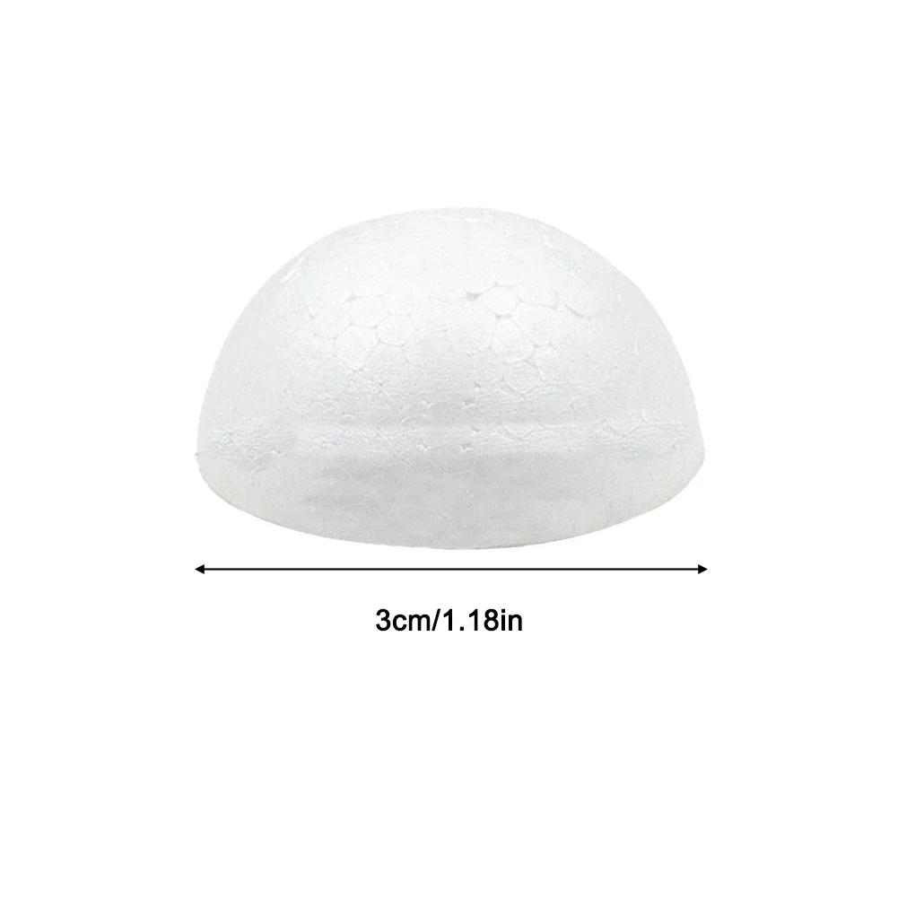 Hemisphere Foam Ball Set Spare Wedding White 10pcs 2-7cm Blank Round Christmas Decoration Ornaments Polystyrene