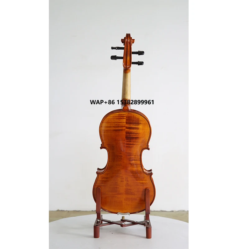 

4/4 Handcrafted Student Violin Solid Spruce Face Maple Back Side Ebony Bow High Quality Fashionable Master Grade Acoustic