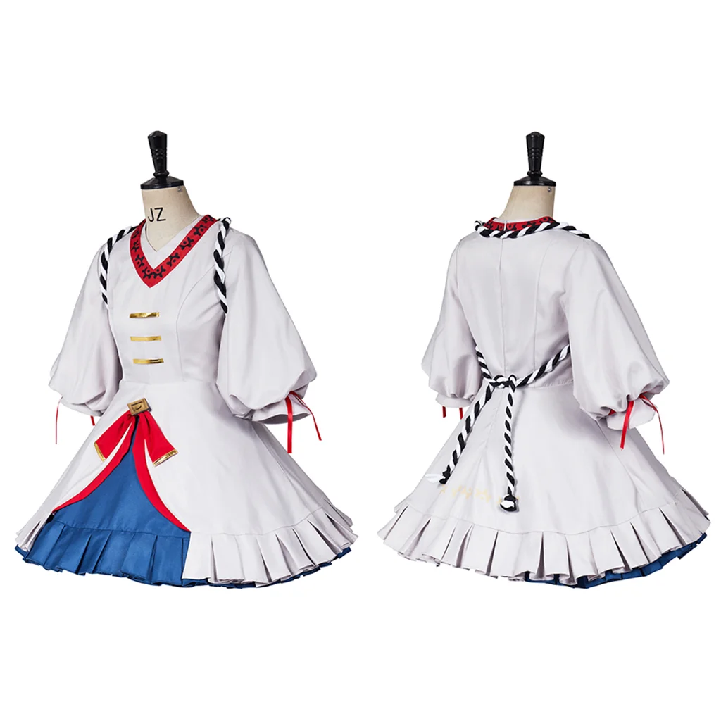 Botw Purah Cosplay Costume White Lolita Kimono Dress With Socks Halloween Carnival Costume