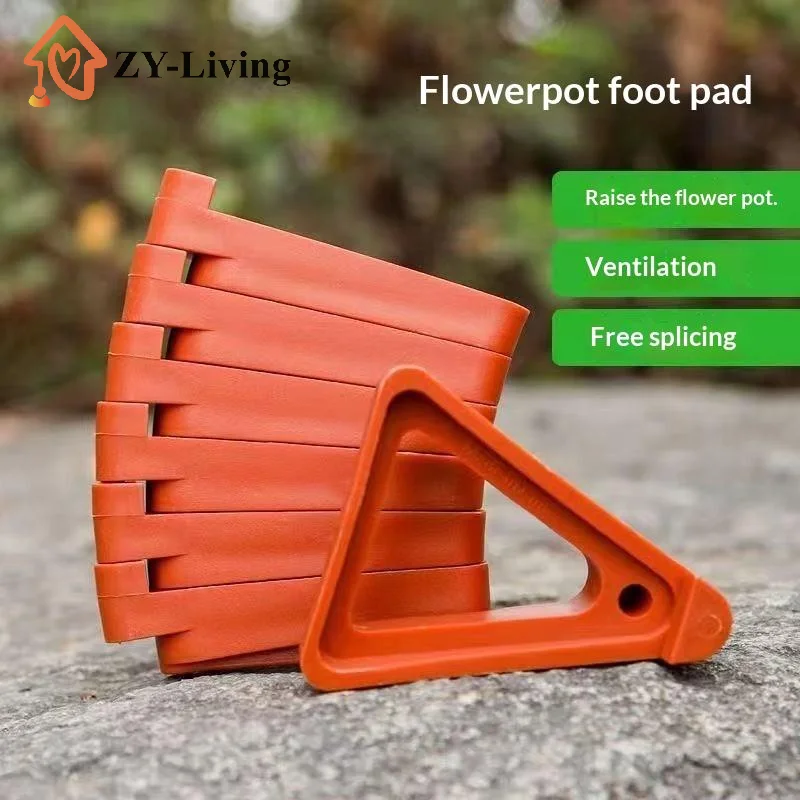 10/30 Pcs Plant Pot Feet Flower Pot Risers Stand With Holes Drainage Saucer Pads Prevent Root Rot For Indoor Outdoor Plants