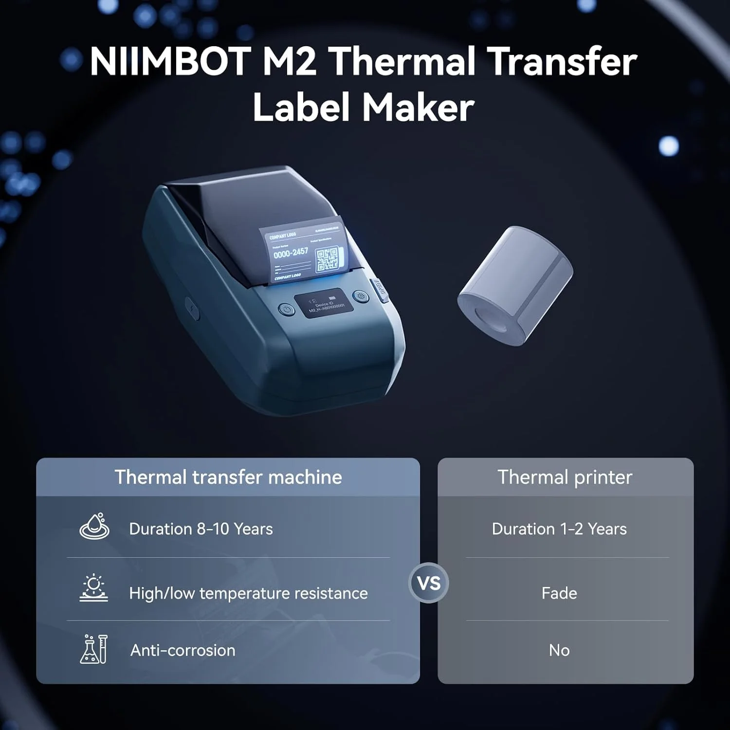 300dpi M2 Niimbot Portable Thermal Transfer Label Printer Multi-function Sticker Wireless Maker For Power Cable Print Papers