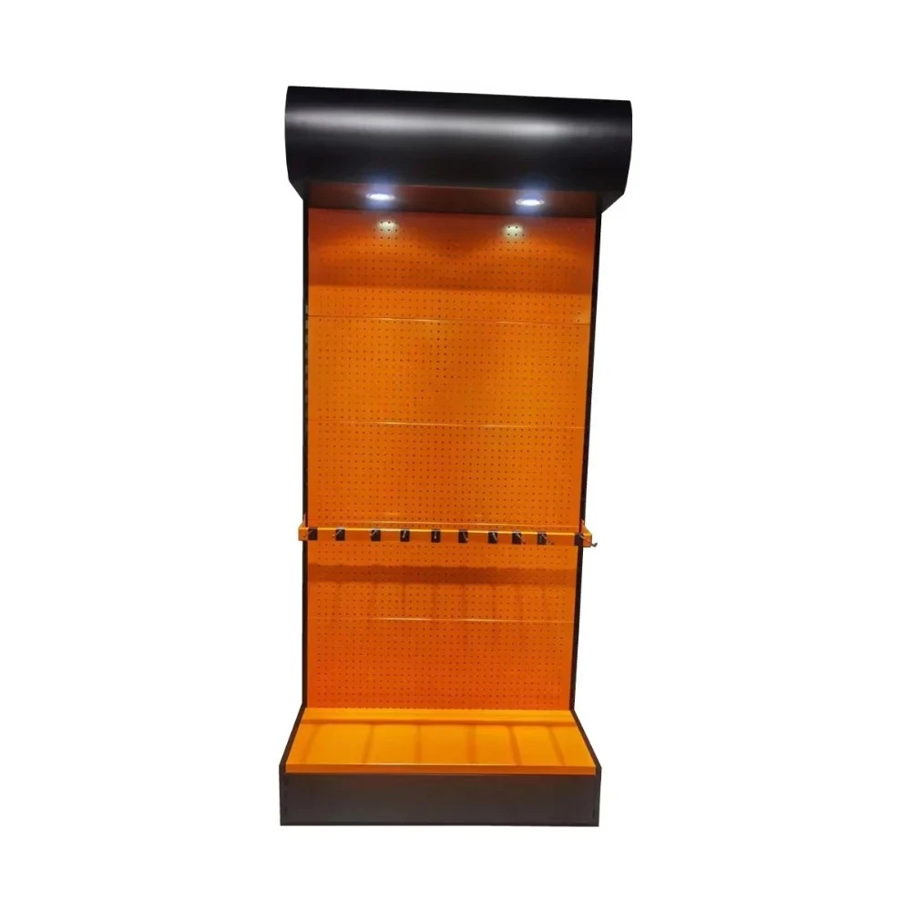 

Orange High Load Capacity Metal Pinplate Floor Power Tool Accessories and Hand Tool Display Racks with Hooks