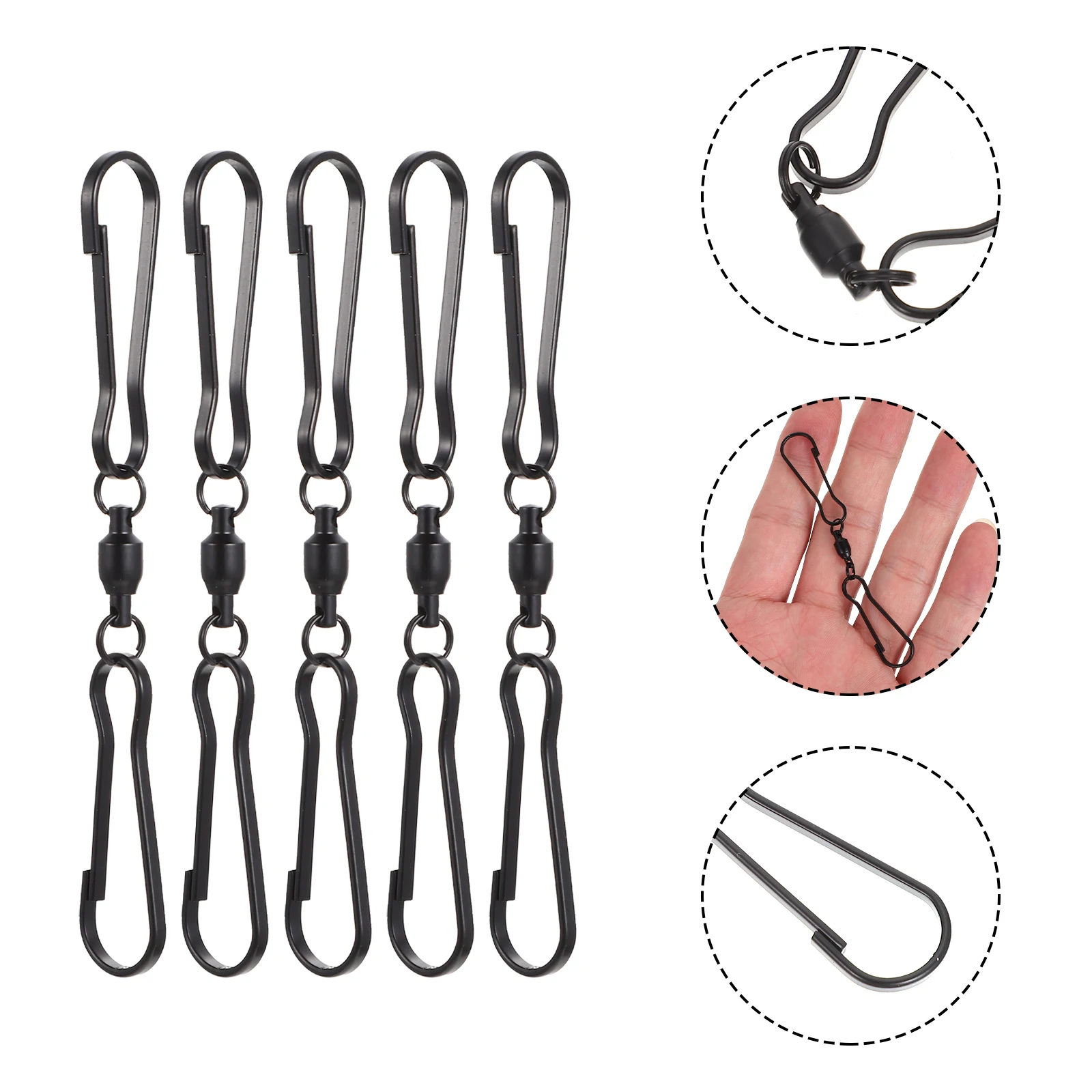 

10pcs Stainless Hooks Durable for Hanging Plants Wind Chimes Display Swivel Dual Clip Swivel Hooks Garden Accessories