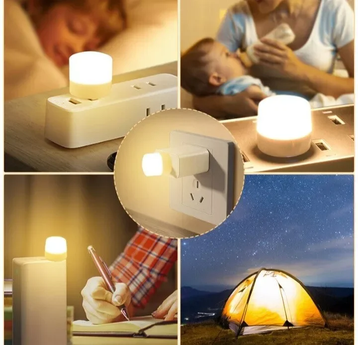Circular Mini Night Light Portable Bedroom USB Night Light LED Light Bedhead Bedroom Multi Functional Lighting Atmosphere Light