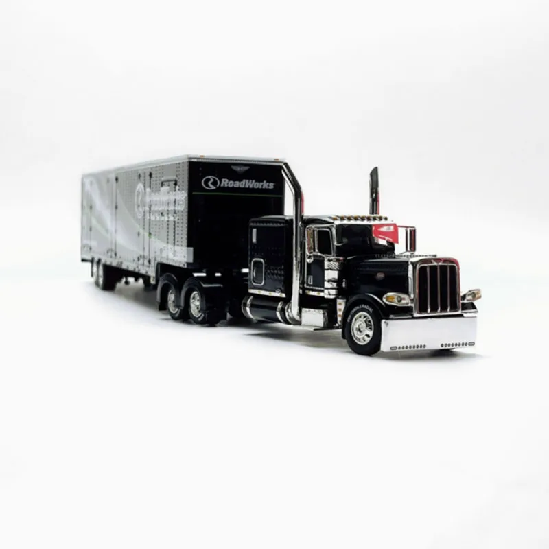 

DCP масштаб 1/64 Peterbilt's 389 Roadworks, имитация сплава, модель автомобиля, статическая коллекция, украшенные праздничные игрушки, сувенирный подарок