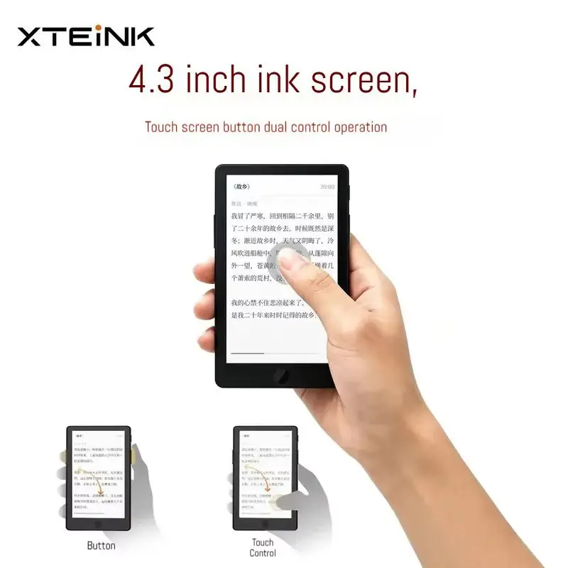 In Stocks XTEINK X4 Pro E Book Reader Portable Touchscreen Front Light E Ink Paper Display Mini Ereader For Reading