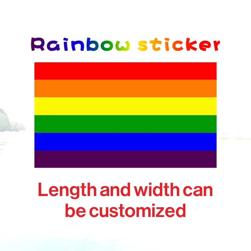 

LGBT Rainbow Flag Sticker Car Decal Bumper Wall Sticker Gay Pride Bisexual Papers for Home Room Car Home Decor Sticker