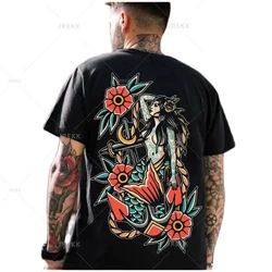 Men's T-shirt Japanese Style Retro Print Short Sleeve T Shirt Homme Vintage Street Clothes Oversized Tee Shirt Man Camisetas 4XL