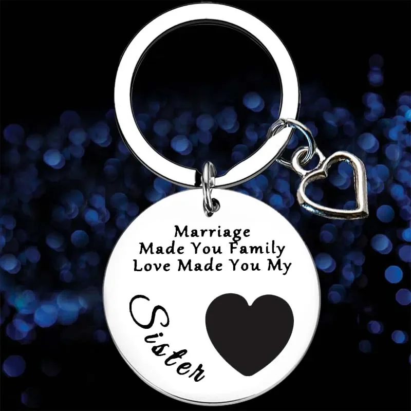 Cute Sister-in-Law Keychain Best Friends Key Chain Pendant Soul Sister birthday gift