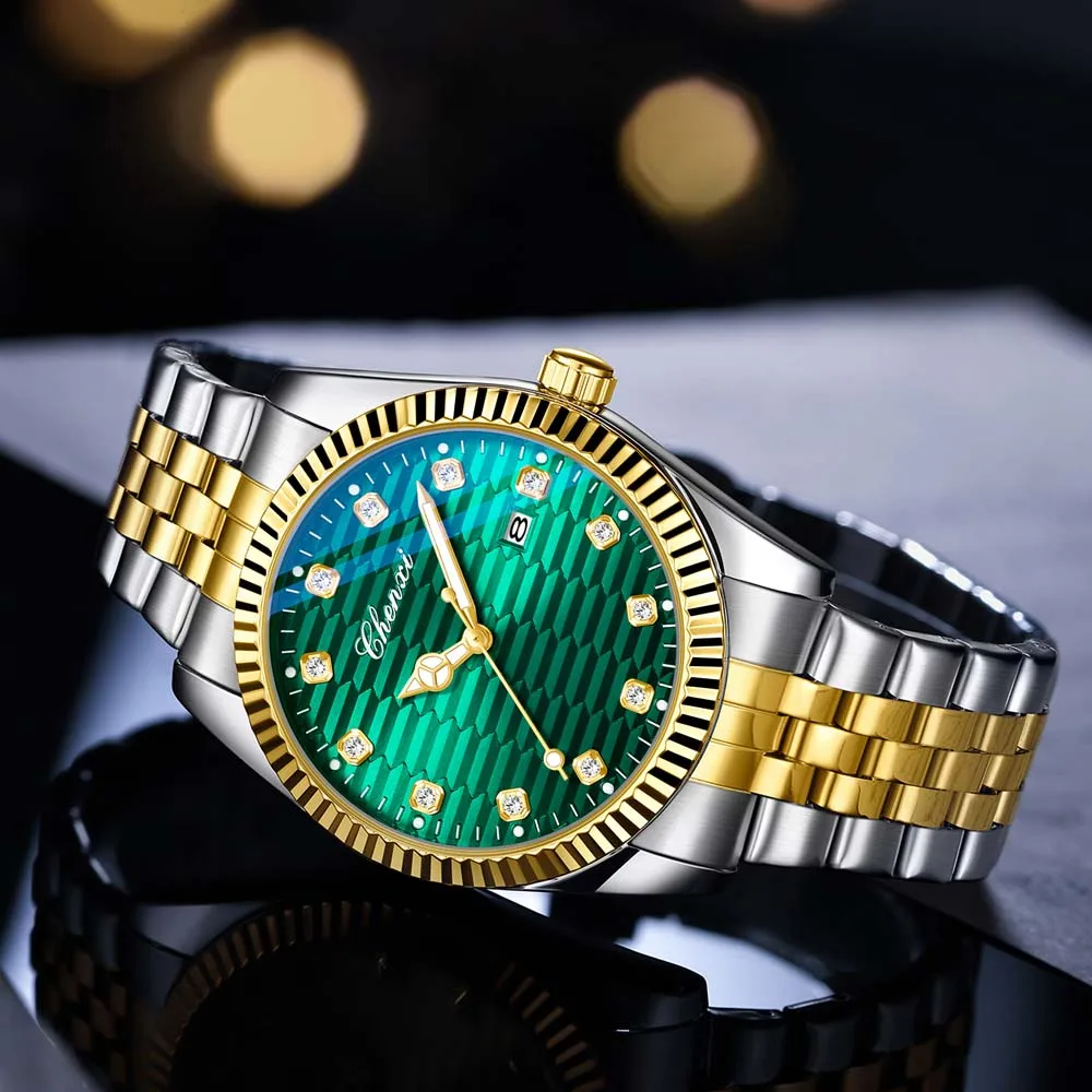 CHENXI ساعة رجالية كلاسيكية عرض التاريخ ساعة يد رجالي أنيقة سوار فولاذي ساعة كوارتز ساعة رجالية relojes para hombres #2