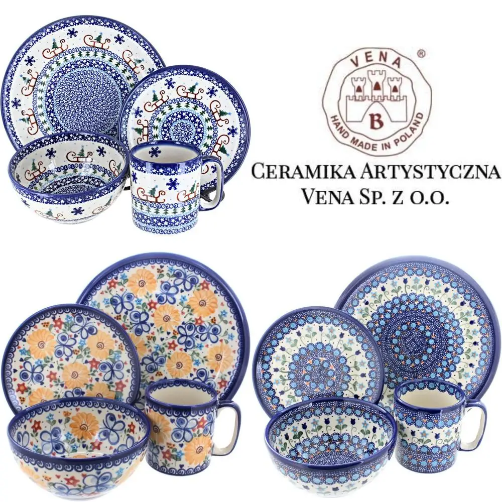 

Рождественский керамический набор посуды из 16 предметов — 4 уникальных набора места — посуда на праздничную тематику